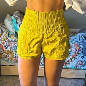 Free People Movement Yellow Women's Shorts